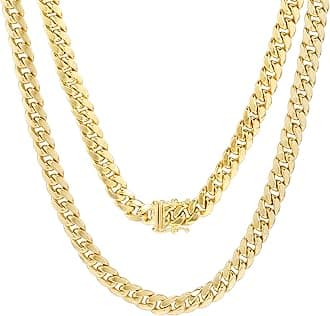 14k Real Yellow Gold Miami Cuban Link 6.5mm Chain Necklace (16"-30") Italian Jewelry for Men & Women