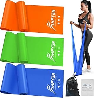 Resistance Bands, Exercise Bands, Physical Therapy Bands for Strength Training, Yoga, Pilates, Stretch Elastic Band with Different Strengths, Workout Bands for Home Gym