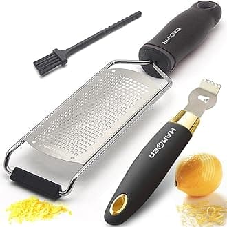Grater Zester for Cheese Chocolate Lemon Fruit Ginger Multi-Tool Set Ergonomic Non-Slip Handle (Two Tools)…
