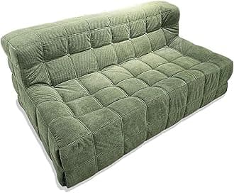 Compression Sofa-in-a-Box, Comfy Foldable Sofa Bed Compressed Sofa, Sectional Sofa Couch Modern Sofa, for Living Room, Apartment, Studio, Office,Green,Double