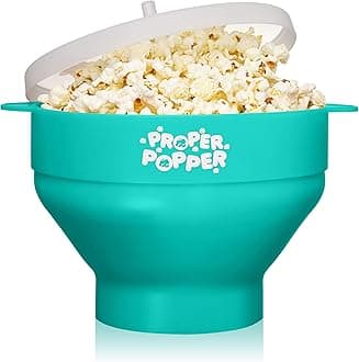 D. The Original Proper Popper Microwave Popcorn Popper, Silicone Popcorn Maker, Collapsible Bowl BPA Free & Dishwasher Safe - (Aqua)