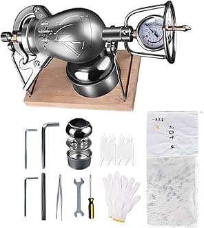 Chinese Popcorn Maker, Chinese Popcorn Machine, High Pressure Popcorn Popper with Valve, Stainless Steel Hand Popcorn Cannon, for Home Party, Large 260ml