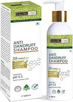 Anti-Dandruff Shampoo with Rosemary Oil | Helps Reduce Hair Fall, Soothes Itchy Scalp & Controls Flakes | Natural Hair Fall Defense Shampoo – 200 ml