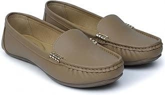 Pluxh Women Ballet Flats | Slip-On Casual & Formal Shoes | Elegant Metal Accent Design, Soft Cushioned Insole with Flexible Anti-Slip Sole | Office Wear, Daily Use & Travel Footwear