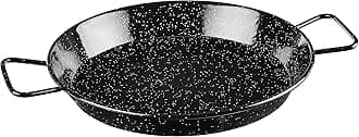 Garcima 12-Inch Enameled Steel Paella Pan, 30 cm, Small, Black