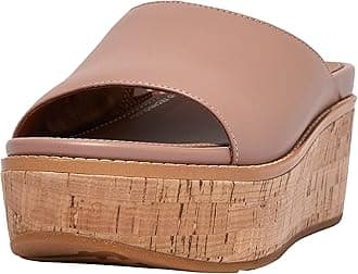 Womens Eloise Cork-wrap Leather Wedge Slides