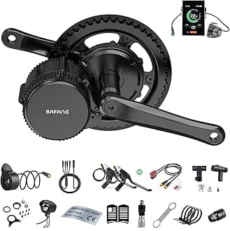 BAFANG 250W Mid Drive Kit - Upgraded BBS01B 36V Electric Bike Conversion Kit with DPC18 Display & 44T Chainring, Brushless Geared 8Fun BBS01 Ebike Kit for 68mm Bottom Bracket, G340