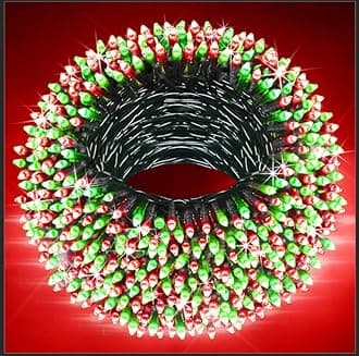 340 LED 90FT Christmas String Lights Outdoor, 12 Pro Modes and Timer Memory & Brightness, Plug in Waterproof Dark Green Wire Twinkle Light for for Xmas Yard Tree Wedding Party Decor (Red & Green)