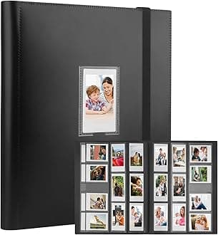 Veicevol 560 Pockets Photo Album for Fujifilm Instax Mini Camera, Album for Polaroid Photo, Photo Album for Fujifilm Instax Mini 12 11 9 40 90 8 EVO LIPLAY Instant Camera, Black