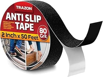 Grip Tape - Heavy Duty Anti Slip Tape for Stairs Outdoor/Indoor Waterproof Safety Non Skid Roll for Stair Steps Traction Tread Staircase Grips (2 Inch x 50 Feet, Black)