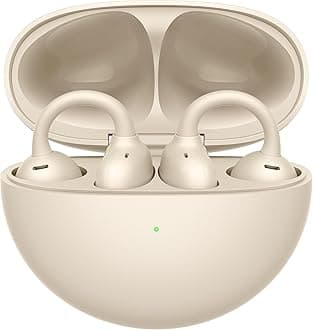 HUAWEIFreeClip Wireless Earbuds，Open Ear Bluetooth Earphones，Long Lasting Battery ，Subversive Open-ear，AI Crystal Clear Sound, Compatible with Android/iOS/Window,IP54 Dust and Water Resistance, Beige