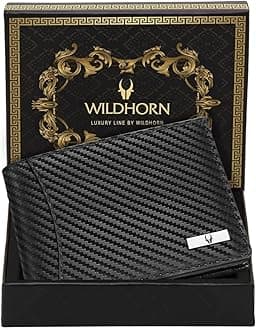 WildHorn Classic Leather Wallet for Men (Supernova Black)