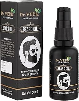 Beard Hair Growth Oil For Faster & Thicker Looking Beard, Patchy Uneven (30Ml) (Pack Of 1)