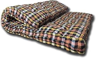 5-Inch Soft Thick Cotton Quilt | Foldable King Size Box Mattress | Medium Firm Multicolor Cotton Gadda for Double Bed (6X6 ft or 72X72X5 Inches)