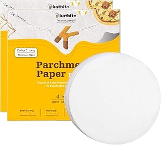katbiteHamburger Patty Meat Wrapping Parchment Paper 4" 5" (500, 4")