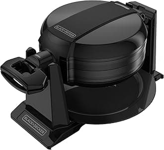 BLACK+DECKER WMD200B Double Flip Waffle Maker, Black