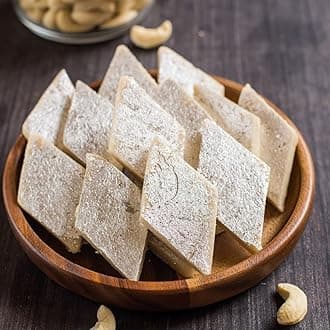 Diwali Special-Lily's Indian Vegetarian Cuisine,Kaju Katli Made With Cashewnuts & Milk Powder With Sugar Serve With Multi Pieces (6)