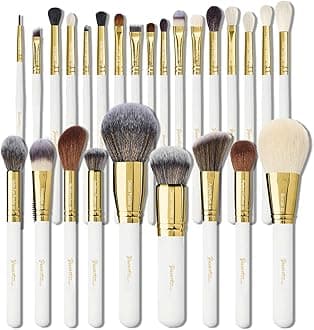 Waterpoof Makeup Brushes Set Premium Goat Fiber Powder Foundation Highlight Concealer Eyeshadow Blending Brush Set Bueart Design