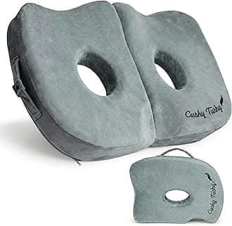 Seat Cushion | Premium Foldable Sit Bone Cushion for Pressure Relief, Hip, Hamstrings & Sciatica Comfort | Butt Pillow | Ergonomic Ischial Tuberosity Support for Home, Office & Driving