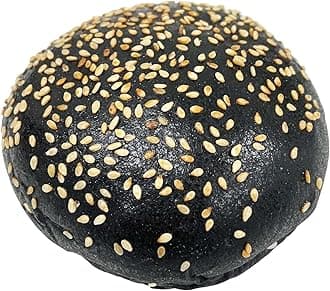 Charcoal Burger Buns (10cm), from Frozen, 10pcs