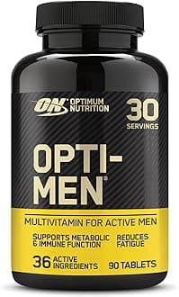 Opti-Men Multi-Vitamin Supplements for Men with Vitamin D, Vitamin C, Vitamin B6 and Amino Acids, Unflavoured, 30 Servings, 90 Capsules