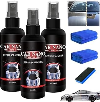 Nurafix Nano Scratch Remover, Nano Car Scratch Repair Spray,Nurafix Car Wax, Nurafix Scratch Repair, Fast Repairing Scratch Spray, Rub and Buff for All Vehicle Paint Care (100ml-3)