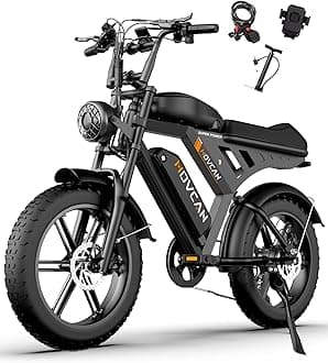 MOVCAN V30 Series Electric Bike for Adults, 3000W/1500W/1000W Motor, 20" Fat Tire Ebike, 37.5MPH/32MPH/28MPH, 120/70Miles, 48V 40Ah/31.2/15.6Ah Dual Battery Motorcycle Ebike for Commuting/Off-roading