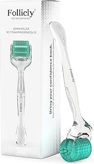 Derma Roller – Professional Microneedling Tool for Hair, Skin & Face – 192 Authentic Titanium Microneedles – Premium At Home Beauty Care – Includes Free Protective Storage Case