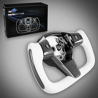 ZIMABLUE Real Carbon Fiber Heated Yoke Steering Wheel for Tesla Model 3 (2017–2023) & Model Y (2018–2024) | Factory-Matched 1:1 Fitment | Hand-Stitched