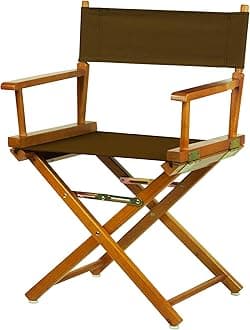 Casual Home 200-55/021-45 Director Chair 18" - Classic Height Honey OakFrame/Brown Canvas