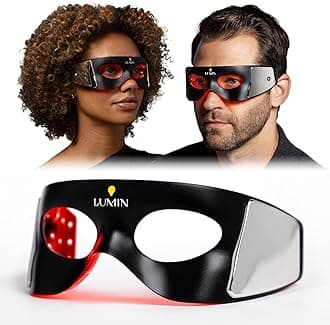 – Lumin Luminator LED Eye Mask for Dark Circles & Wrinkles, Red Light Therapy Device with Collagen-Boosting LEDs, Adjustable Fit