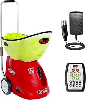 Sports Elite Tennis Ball Machine - Auto Portable Tennis Ball Launcher, Preloaded & Custom Drills, Spin Control, Lob Elevation Switch, Ball Speed (up to 80MPH), with Multi-Function Remote