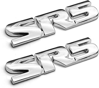 3D SR5 Metal Emblem, Tailgate Emblems, Car Side Fender Rear Tailgate Decal, Universal Car Decor Accessories Fender Trunk Decorative Badge Stickers for Vehicle Exterior (SR5 Silver, 2PCS)