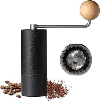 KINGrinder P0 Lightweight Manual Hand Coffee Grinder for Moka Pot, French Press, Drip with Assembly Consistency Stainless Steel Conical Burr Mill, 20g Capacity