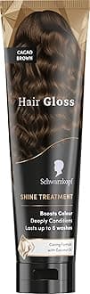 Hair Gloss Shine Treatment Cacao Brown 150ml, Semi-Permanent Hair Dye, Temporary Hair Treatment to Condition and Colour Hair, Contains Coconut Oil, Enhances Colour and Reduces Breakage