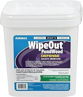 Airmax Wipeout Pond Weed Defense, Herbicide & Aquatic Weed Control, Controls Duckweed & Other Unwanted Submerged & Floating Vegetation, Easy-to-Use & Long Lasting, All-Season Treatment - 24 Ounce