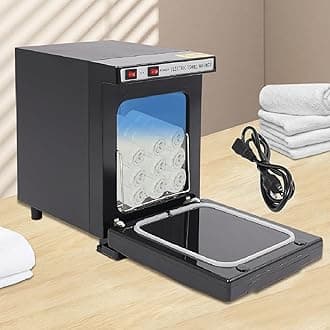 2-in-1 Towel Warmer Cabinet, 5L Hot Towel Warmers, Towel Heater for Facial Spa, Esthetician, Hair Beauty, Salon (Black)