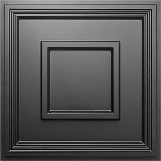 STICKGOO Black Drop Ceiling Tile 2ft x 2ft, Ceiling Panel High-Grade PVC Coverings 24 x 24in - 12 Pack Cover 48 Sq. Ft