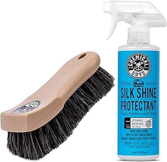 Chemical GuysLeather Cleaning Brush and Silk Shine Protectant Bundle