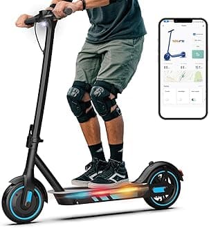 Electric Scooter Adults, 350/500/600W Motor Foldable Design with Dual Brakes, Smart App Control