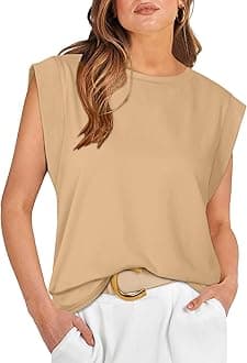 WIHOLLCap Sleeve Tops for Women Summer Top Basic Tee Shirts Casual Tank Loose Fit 2025 Fashion