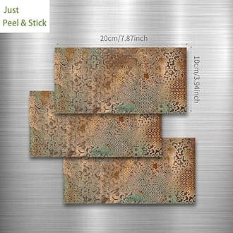 Wall Tile Transfers Sticker for Home Decor, Peel & Stick self-Adhesive splashback, Tile Decals for Living Room Kitchen Bathroom Decor, 54 Pieces