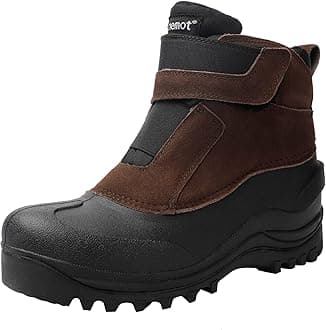 riemotWomen's Men's Snow Boots, Waterproof Winter Boots for Dog Walking Hiking Trekking Fishing Riding Hunting, Mucker Yard Boots Gardening Shoes Warm Anti-Slip Ankle Boots