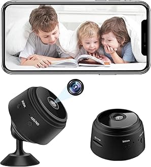 Hidden Camera Spy Camera, 1080P HD Mini Wireless WiFi Camera for Home Security, Night Vision APP Control Surveillance Camera for Room Nanny Cam, Baby, Pets Compatible with iOS, Android(Video Only)