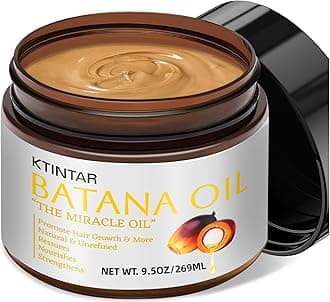 100% Natural Raw Batana Oil for Hair Growth, Unrefined & Organic Dr Sebi Hair Growth Oil From Honduras, Prevents Hair Loss, Eliminates Split Ends, Enhances Thickness 9.5 Fl Oz