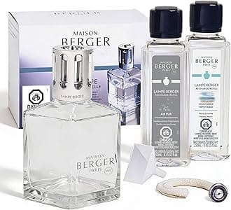 Lampe Berger Giftset - Essential Square - Home Fragrance Diffuser - Includes 2 Fragrances So Neutral and Ocean Breeze - 180 milliliters - 6.08 Fluid Ounces