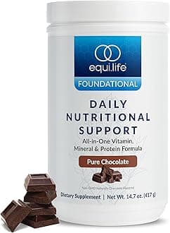 Daily Nutritional Support, All-in-One Multivitamin Meal Replacement, Pure Chocolate Flavor, 15G Plant Protein, Supports Overall Wellness Including Energy, Digestion, & Skin, 14 Servings Tub
