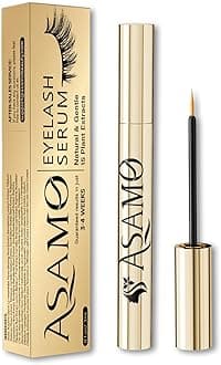 Eyelash Growth Serum – 15 Plant Extracts for Longer, Denser & Robust Lashes,Boosts Natural Lash Development,eyelash serum,Enhance Natural Beauty, Hypoallergenic Oil Free,lash growth serum（PURE GOLD）