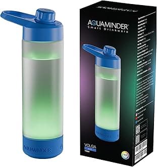 Silicone Smart Water Bottle With Hydration Reminder For Adult & Kids With Easy Grip, Glows & Beep Feature Frosted Water Bottle 770 Ml | Perfect For Gift, Gym,Office & Daily Use (Volga Blue)