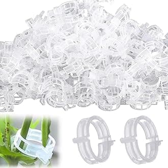 100Pcs Plant Support Tomato Clips,Plastic Tomato Clips for Tomato Climbing 1" Inner Diameter Plant Clips for Grape Vine, Tomato Vine, Plants Support Clips Reusable Garden Clips (100 Pcs Tomato Clips)